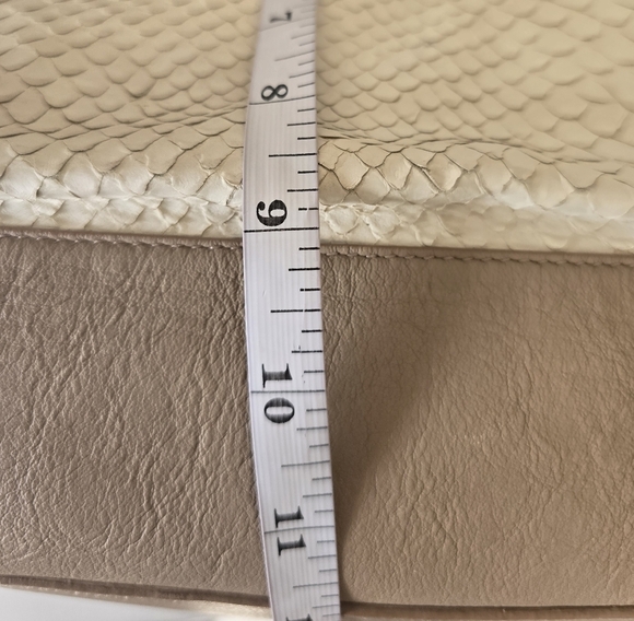 FURLA Genuine Python Embossed One Shoulder Bag Pony Style Authentic Luxury - Picture 11 of 15